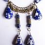 Vintage Ethnic Lapis Pendant Drop Necklace Image 5