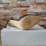 Black shiny leather stilettos with gold ankle chains, size 39 Image 8