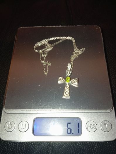 Sterling silver chain with cross