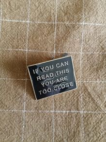 Enamel Pin Funny Gold and Black