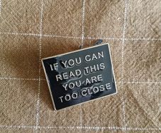 Enamel Pin Funny Gold and Black