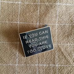 Enamel Pin Funny Gold and Black
