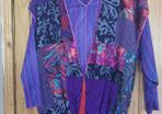 Vintage purple ladies patchwork top (free post)