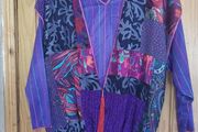 Vintage purple ladies patchwork top (free post)