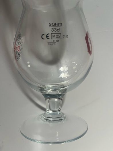 Duvel half pint Belgian beer glass