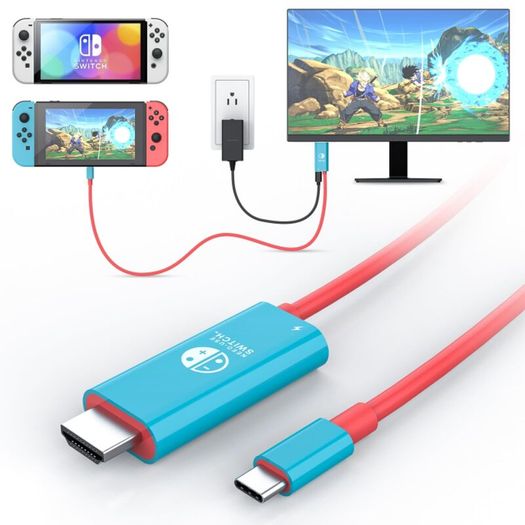 Type C to HDMI Cable for Nintendo Switch with 4K 1080P 100W PD Charging Compatible with Laptop,Tablet, Mobile Phone Steam Deck