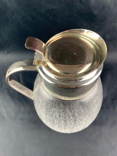 Mid Century crackled glass jug