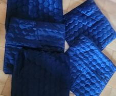 Soft Velour Sapphire Blue Cushion Covers x5