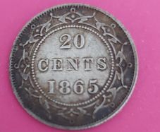 Newfoundland 1862 20 Cent Sterling Silver Coin