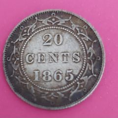 Newfoundland 1862 20 Cent Sterling Silver Coin