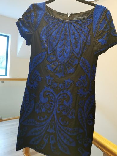 Mini Robe Noire French Connection UK10 - Style Bodycon Moulant, Occasion Très Bon état