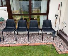 Chairs stacking for office or garden. Set of 4