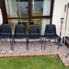 Chairs stacking for office or garden. Set of 4