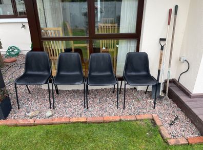 Chairs stacking for office or garden. Set of 4