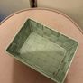 Green storage basket with metal frame Image 2