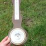 Vintage 1940s open escapement aneroid barometer Western Germany 19" Image 2
