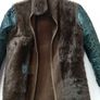vintage warm suede coat with detachable fur lining Image 2
