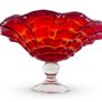 Vintage LE Smith Amberina Glass Compote Image 2