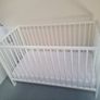 Cot, mattress and bedding Image 2
