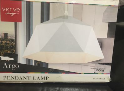 Modern geometric white Metal pendant light