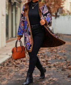 BNWT Boho Style Coat with a Hood & Soft Fur on the inside size 20