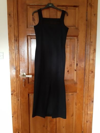 Ladies Black Sleeveless Evening Dress Wallis Size 12