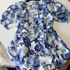 & Other Stories midi dress 100% linen size 14-16