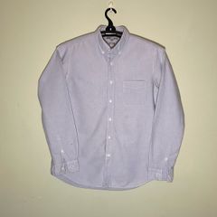 Uni Qlo Mens Slim Fit Long Sleeve Shirt Size Large