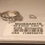 White Gold Moissanite Solitaire Ring with Accents Image 8