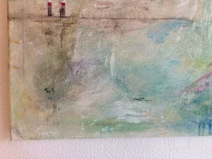 Original Irish art Poolbeg Chimneys Framed