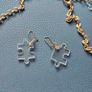 Custom Made Puzzle style Necklace and Earrings set Image 3