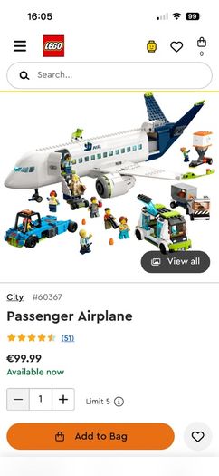 Lego 60367 Passenger Airplane