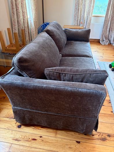 Feather And Down Two Seater Couch And Armchair