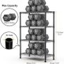 1000 lbs Storage Shelving Steel Heavy Duty 4-Tier Utility Shelving Unit Steel Organizer Wire Rack for Home,Kitchen,Office,Black 35 x 60 x 135.8 cm Image 3