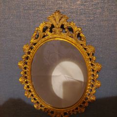 Antique Ornate Metal Mirror