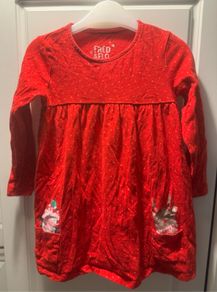 Girls Red Christmas Dress