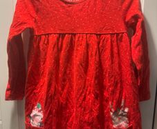 Girls Red Christmas Dress