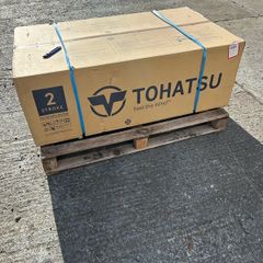 New in Box Tohatsu 18hp 2 Stroke Outboard.