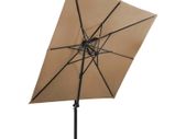 Cantilever Umbrella with Double Top  Taupe