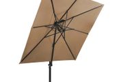 Cantilever Umbrella with Double Top  Taupe