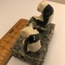 Two Panda's on Granite base ornament Image 2
