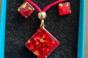 murano glass necklace set