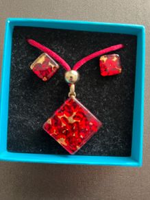 murano glass necklace set