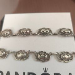 Danecraft sterling silver vintage water Lilly necklace