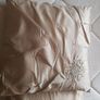 4 x 16" or 40cms Cushions in Beige Faux Raw Silk with Pearl and Crystal embellishments from Linens & Lace Image 8