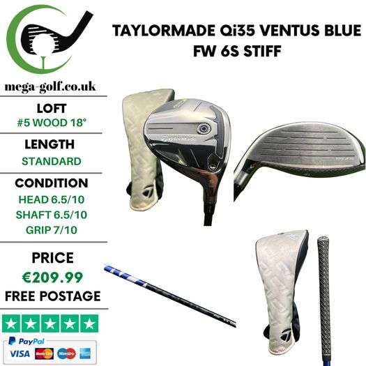 Taylormade Qi35 #5 Wood 18 Degree / Ventus Blue FW 6S Stiff