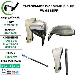 Taylormade Qi35 #5 Wood 18 Degree / Ventus Blue FW 6S Stiff