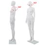 Full Body Female Mannequin with Glass Base Glossy White 175 cm Image 6