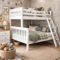 Triple bunk bed full 4ft6 double 3ft single bed