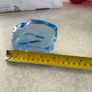 Vintage Glass Dolphins Plaque | Three Dimensional Pressed Glass Plaque of Dolphins Image 2